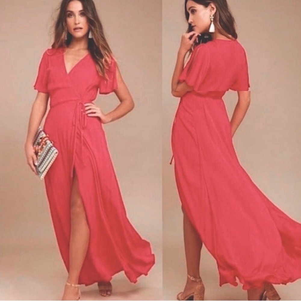 Young Broke & Fabulous wrap dress